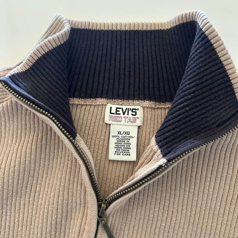 Levi-s Men's Brown and Tan Jumper